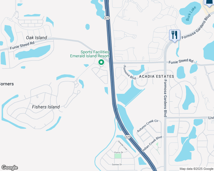 map of restaurants, bars, coffee shops, grocery stores, and more near 8509 Crystal Cove Loop in Kissimmee