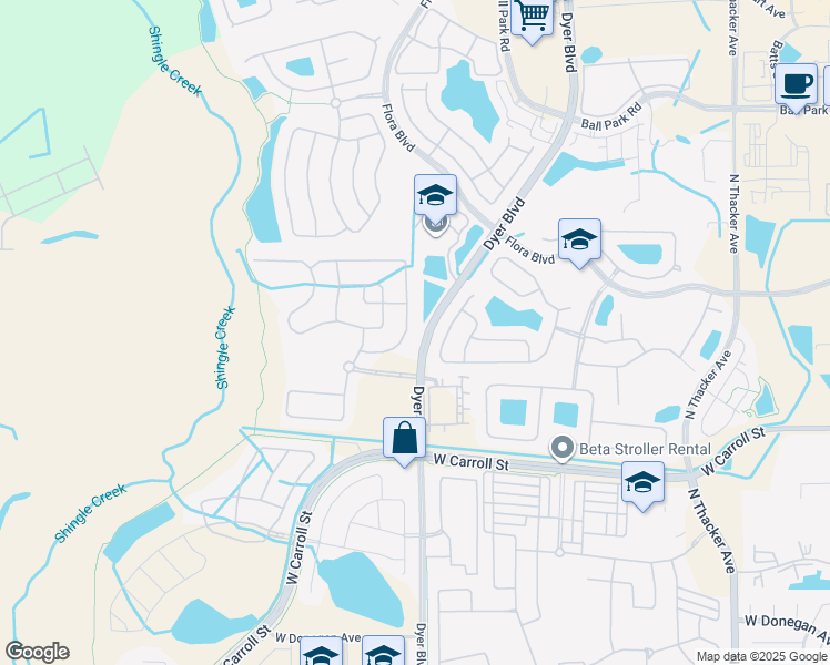 map of restaurants, bars, coffee shops, grocery stores, and more near 2972 Conner Lane in Kissimmee