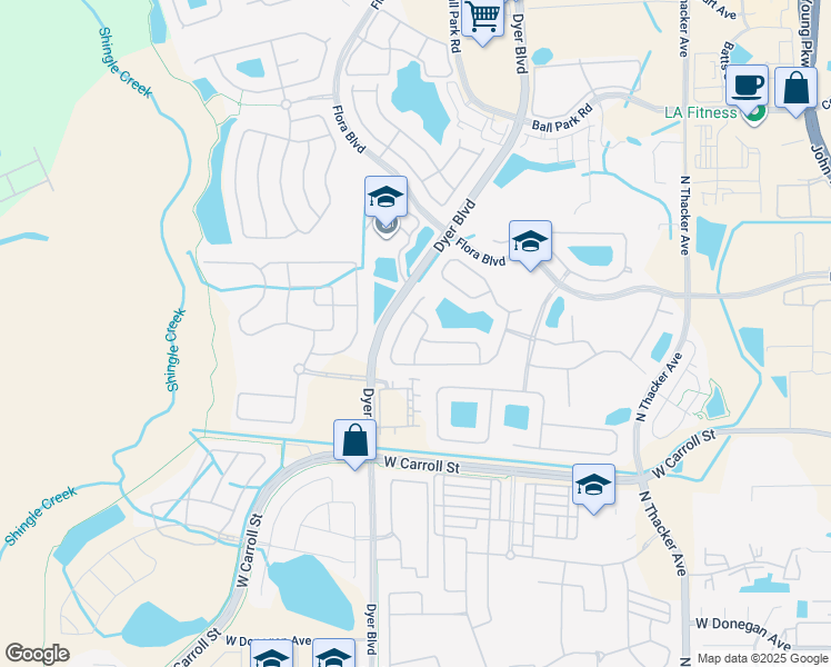 map of restaurants, bars, coffee shops, grocery stores, and more near 2802 Maguire Drive in Kissimmee