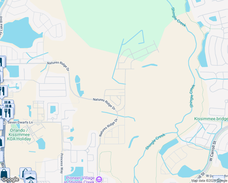 map of restaurants, bars, coffee shops, grocery stores, and more near 4377 Quote Street in Kissimmee