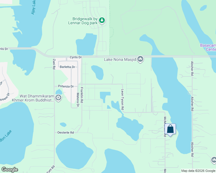 map of restaurants, bars, coffee shops, grocery stores, and more near 5677 Cedar Chase Drive in St. Cloud