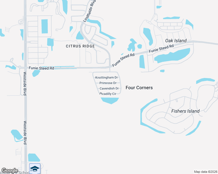 map of restaurants, bars, coffee shops, grocery stores, and more near 8611 Primrose Drive in Kissimmee