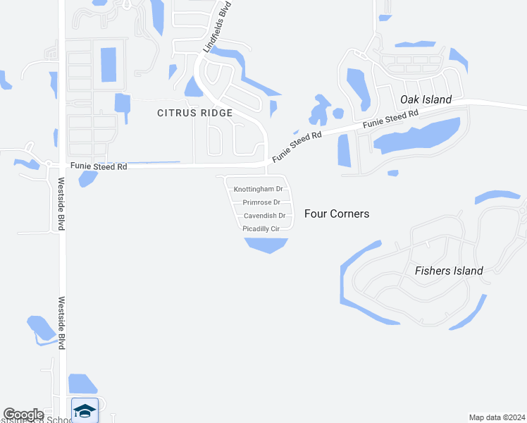 map of restaurants, bars, coffee shops, grocery stores, and more near 8615 Cavendish Drive in Kissimmee