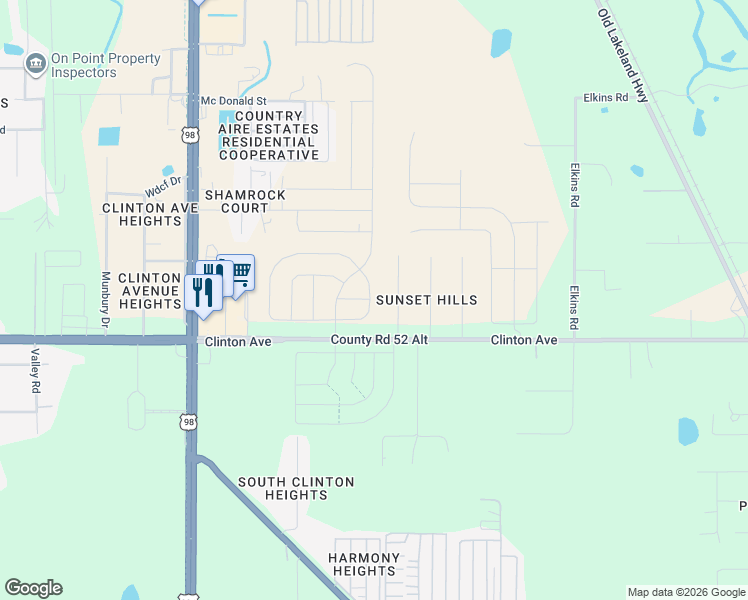 map of restaurants, bars, coffee shops, grocery stores, and more near 38510 Tobiano Loop in Dade City