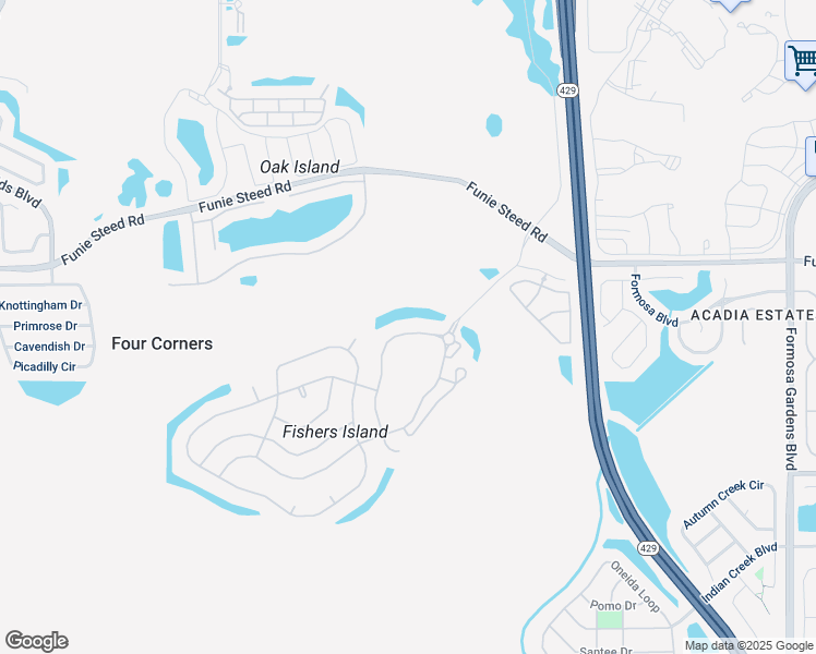 map of restaurants, bars, coffee shops, grocery stores, and more near 8419 Secret Key Cove in Kissimmee