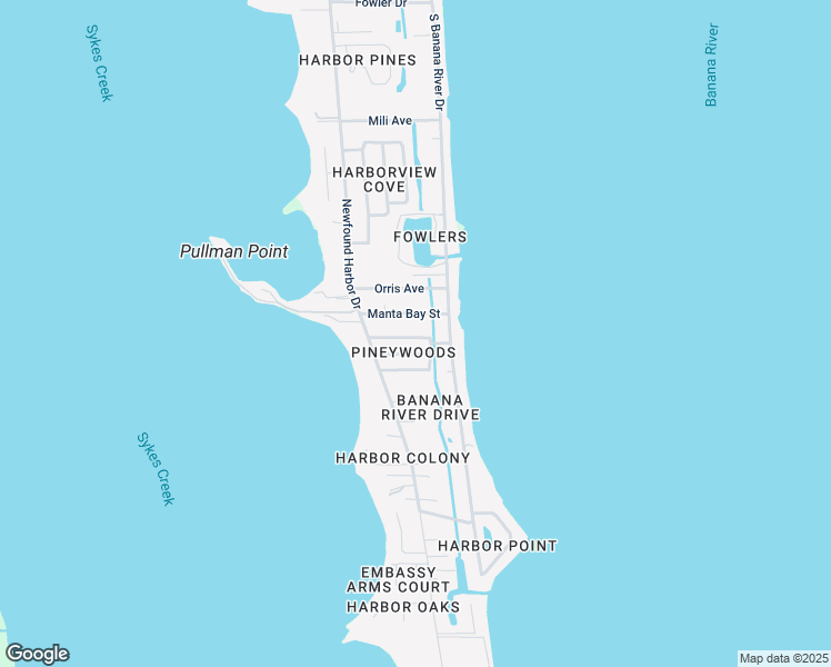 map of restaurants, bars, coffee shops, grocery stores, and more near 1960 Monterey Avenue in Merritt Island
