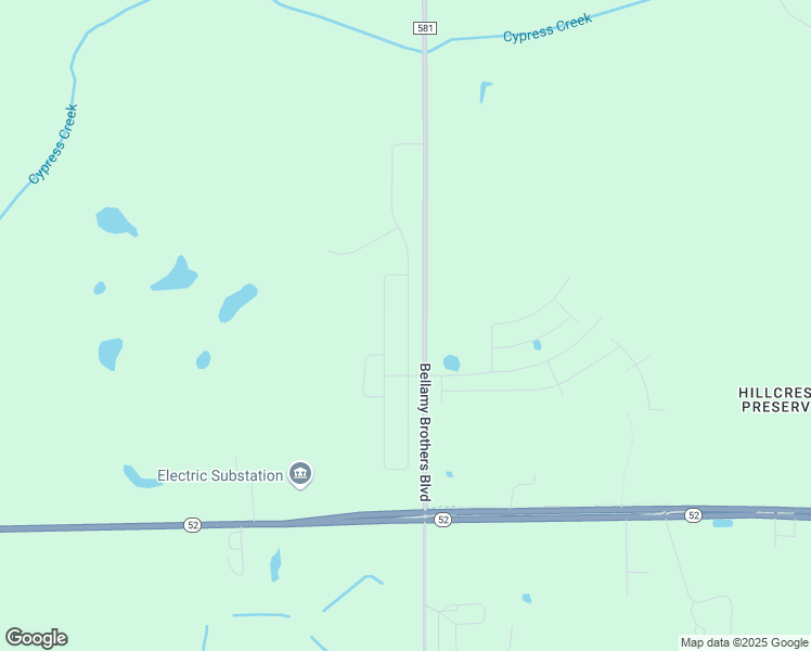 map of restaurants, bars, coffee shops, grocery stores, and more near 11815 Bellamy Brothers Boulevard in Dade City