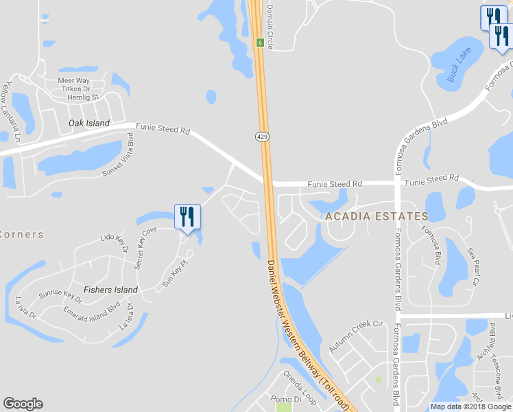 map of restaurants, bars, coffee shops, grocery stores, and more near 8550 Crystal Cove Loop in Kissimmee
