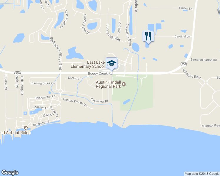 map of restaurants, bars, coffee shops, grocery stores, and more near 3880 Shoreview Drive in Kissimmee