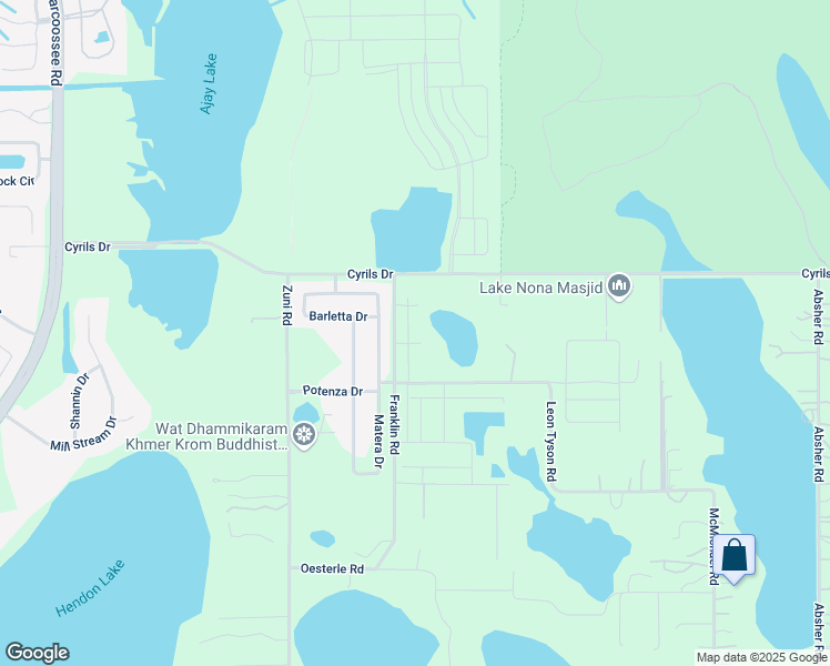 map of restaurants, bars, coffee shops, grocery stores, and more near 2871 Franklin Road in St. Cloud