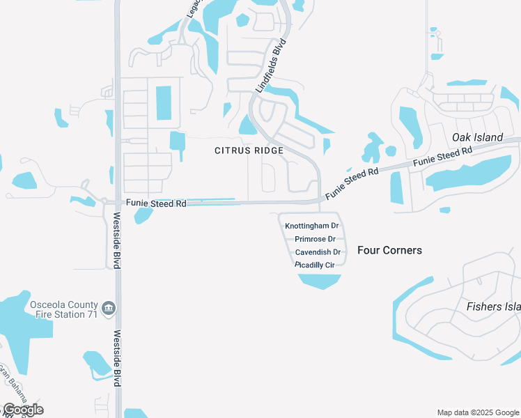 map of restaurants, bars, coffee shops, grocery stores, and more near 4 Funie Steed Road in Kissimmee