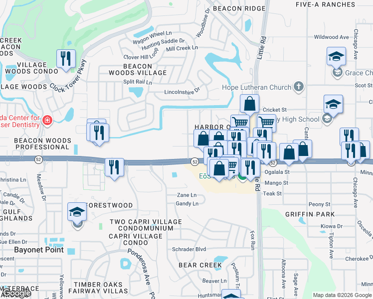 map of restaurants, bars, coffee shops, grocery stores, and more near 8618 Padget Street in Hudson