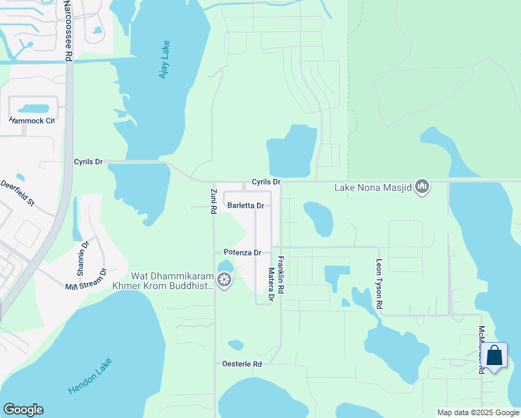 map of restaurants, bars, coffee shops, grocery stores, and more near 2768 Matera Drive in St. Cloud