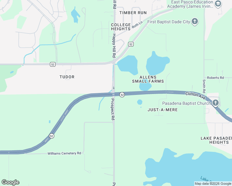 map of restaurants, bars, coffee shops, grocery stores, and more near 35001 Clinton Avenue in Dade City