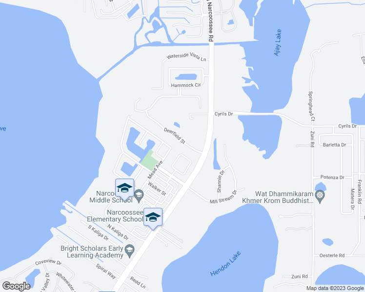 map of restaurants, bars, coffee shops, grocery stores, and more near 2810 Deerfield Street in St. Cloud