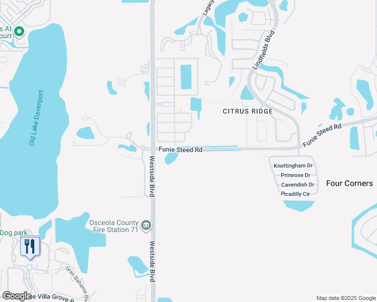 map of restaurants, bars, coffee shops, grocery stores, and more near 8940 Sugar Palm Road in Kissimmee