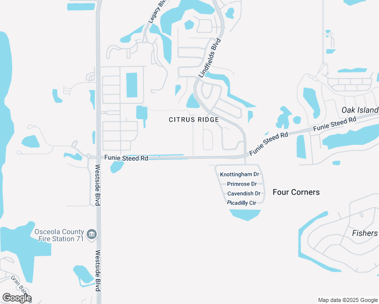 map of restaurants, bars, coffee shops, grocery stores, and more near 4 Funie Steed Road in Kissimmee