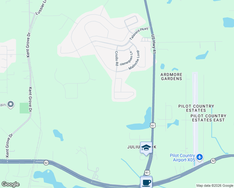 map of restaurants, bars, coffee shops, grocery stores, and more near 18908 Alfaro Loop in Spring Hill