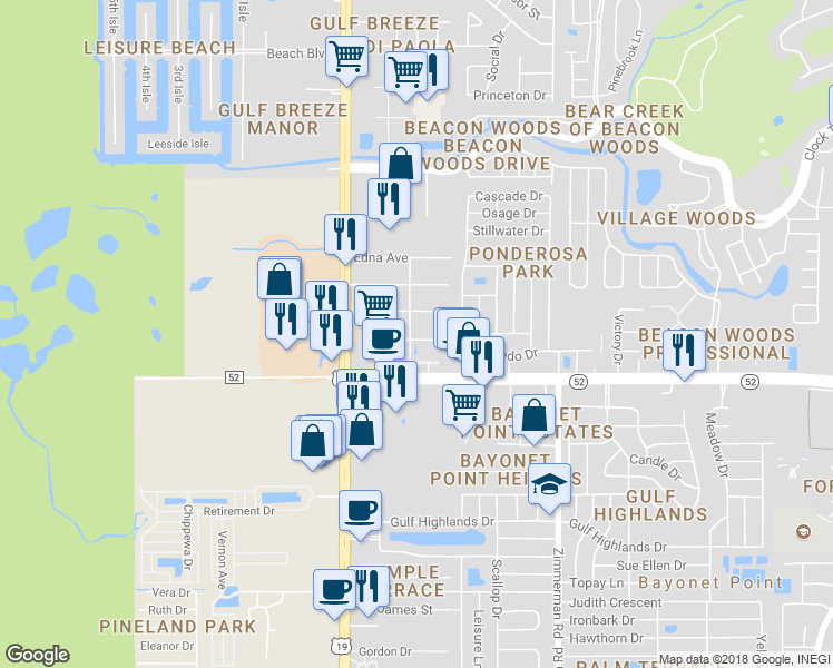 map of restaurants, bars, coffee shops, grocery stores, and more near 7127 Heibner Avenue in Hudson