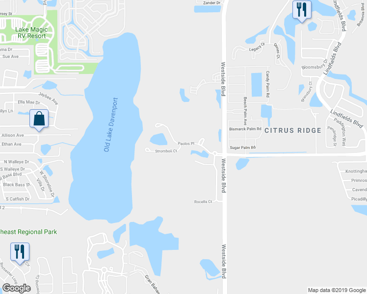 map of restaurants, bars, coffee shops, grocery stores, and more near 9029 Paolos Place in Kissimmee