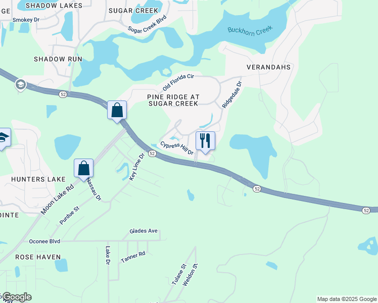 map of restaurants, bars, coffee shops, grocery stores, and more near 13125 Cypress Hill Drive in Hudson