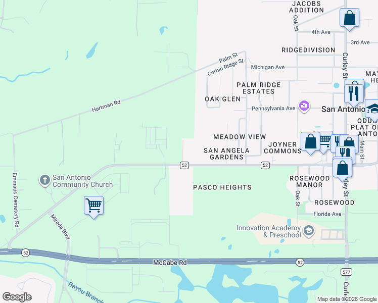map of restaurants, bars, coffee shops, grocery stores, and more near 12120 Storch Lane in San Antonio