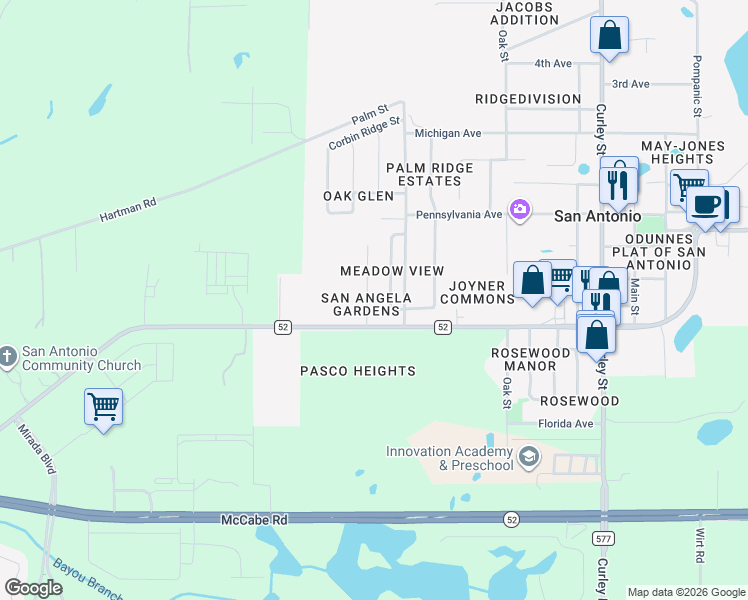 map of restaurants, bars, coffee shops, grocery stores, and more near 12038 San Angela Dr in San Antonio