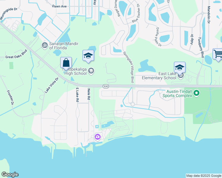 map of restaurants, bars, coffee shops, grocery stores, and more near 2837 Running Brook Circle in Kissimmee