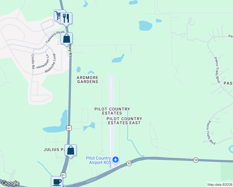 map of restaurants, bars, coffee shops, grocery stores, and more near 12117 Driver Lane in Spring Hill