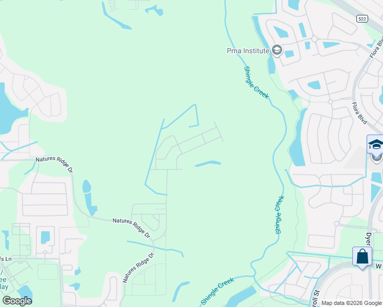 map of restaurants, bars, coffee shops, grocery stores, and more near 2961 Protagonist Street in Kissimmee