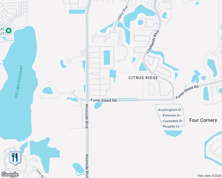 map of restaurants, bars, coffee shops, grocery stores, and more near 2973 Buccaneer Palm Road in Kissimmee