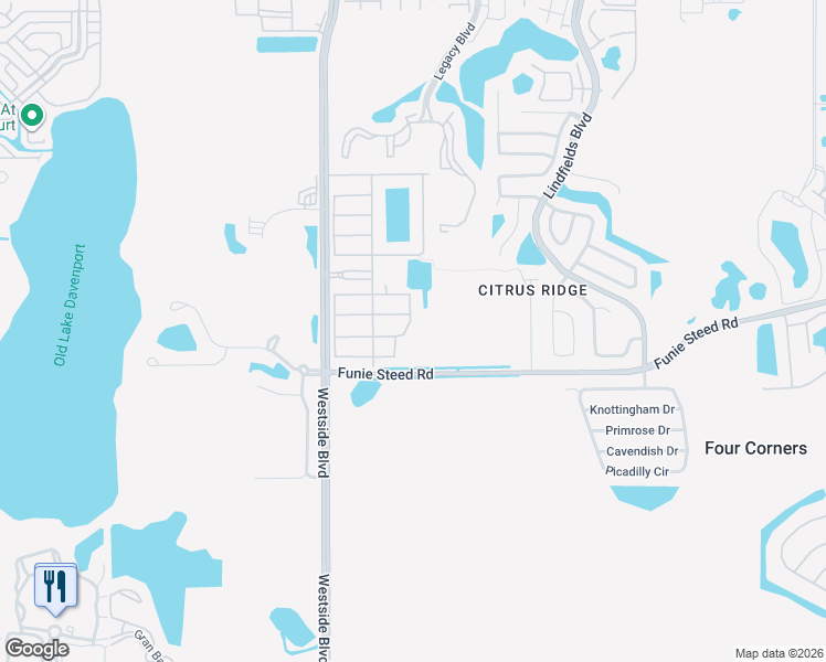 map of restaurants, bars, coffee shops, grocery stores, and more near 2973 Buccaneer Palm Road in Kissimmee