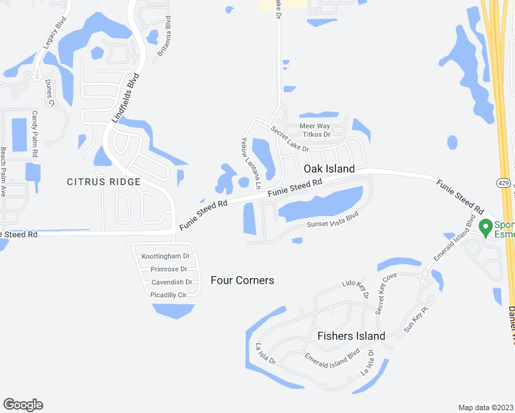 map of restaurants, bars, coffee shops, grocery stores, and more near 2926 Sunset Lakes Boulevard in Kissimmee