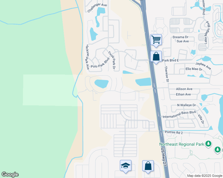 map of restaurants, bars, coffee shops, grocery stores, and more near 293 Lake Davenport Circle in Davenport