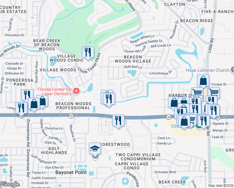 map of restaurants, bars, coffee shops, grocery stores, and more near 12108 Longstrap Lane in Hudson
