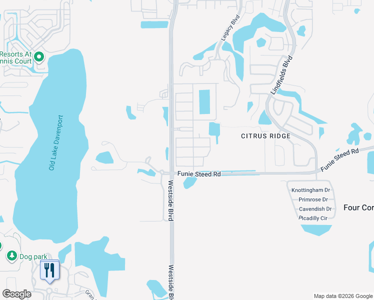 map of restaurants, bars, coffee shops, grocery stores, and more near 9000 Majesty Palm Road in Kissimmee