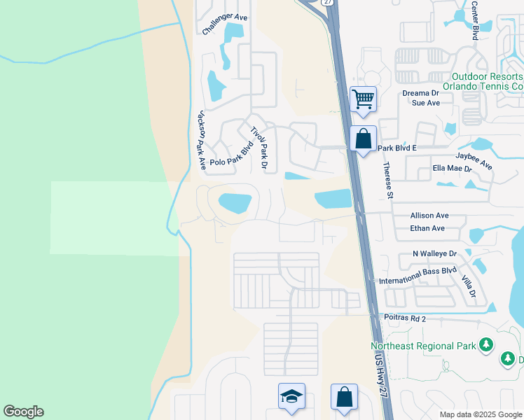 map of restaurants, bars, coffee shops, grocery stores, and more near 293 Lake Davenport Circle in Davenport