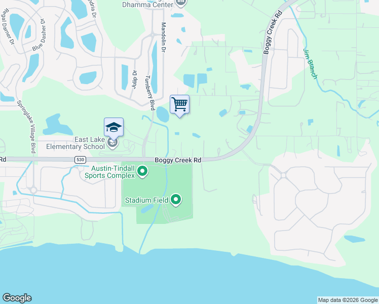 map of restaurants, bars, coffee shops, grocery stores, and more near 4147 Boggy Creek Road in Kissimmee