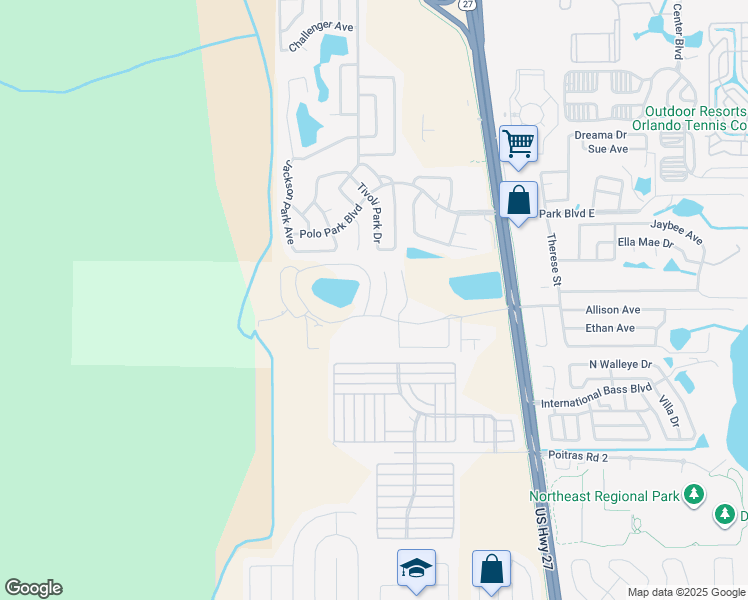 map of restaurants, bars, coffee shops, grocery stores, and more near 293 Lake Davenport Circle in Davenport