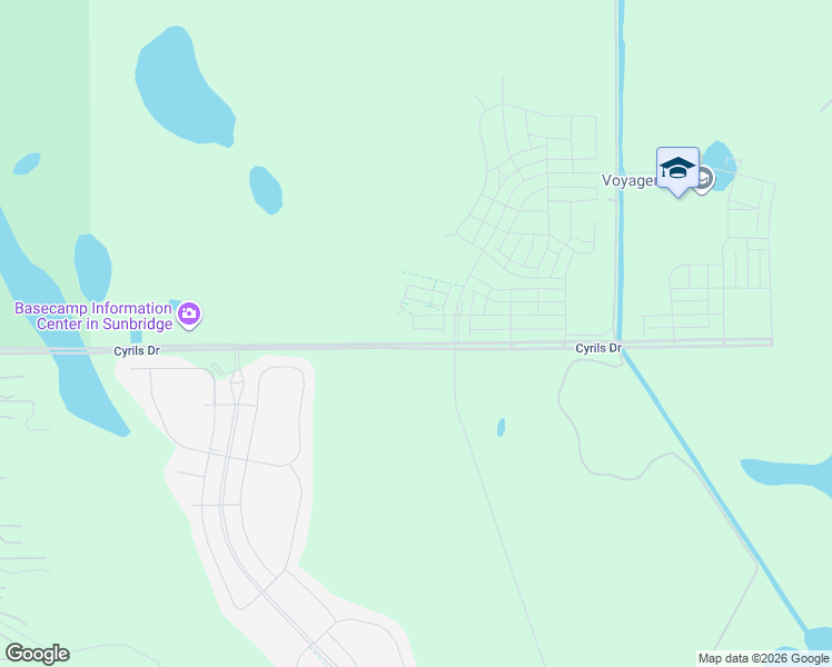 map of restaurants, bars, coffee shops, grocery stores, and more near Sungrove Lane in St. Cloud