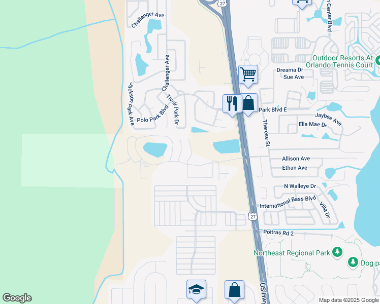 map of restaurants, bars, coffee shops, grocery stores, and more near 522 Australian Way in Davenport