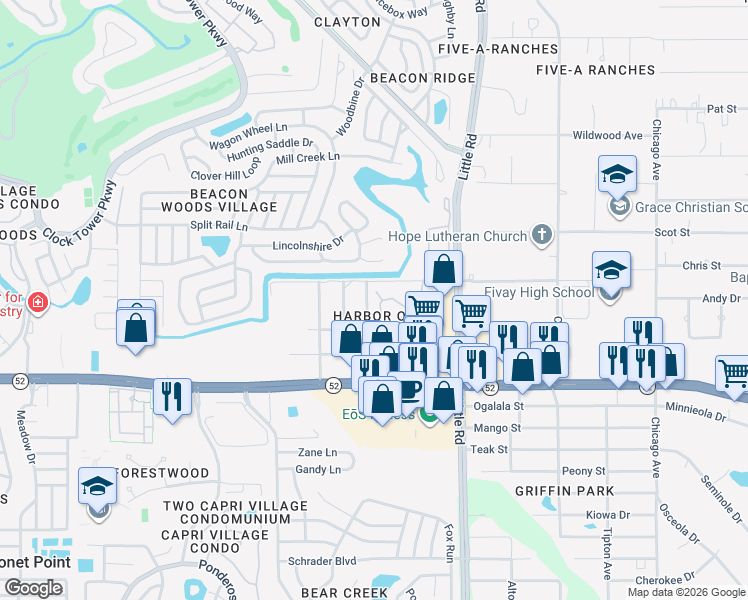 map of restaurants, bars, coffee shops, grocery stores, and more near 12209 Windriver Lane in Hudson