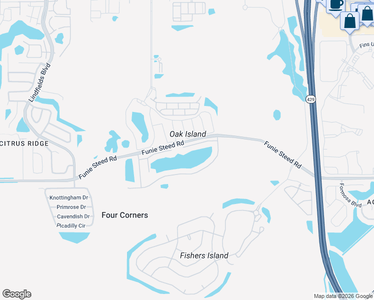 map of restaurants, bars, coffee shops, grocery stores, and more near 8442 Rising Star Court in Kissimmee