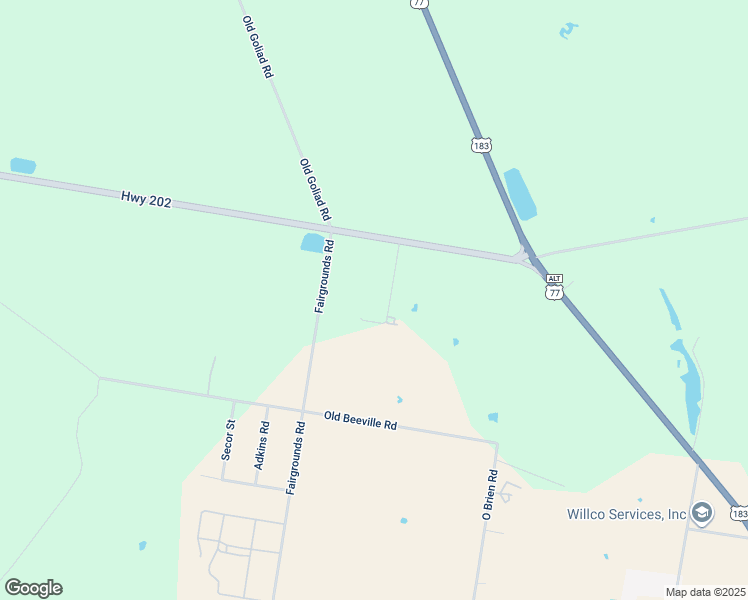 map of restaurants, bars, coffee shops, grocery stores, and more near 126 Apple Lane in Refugio