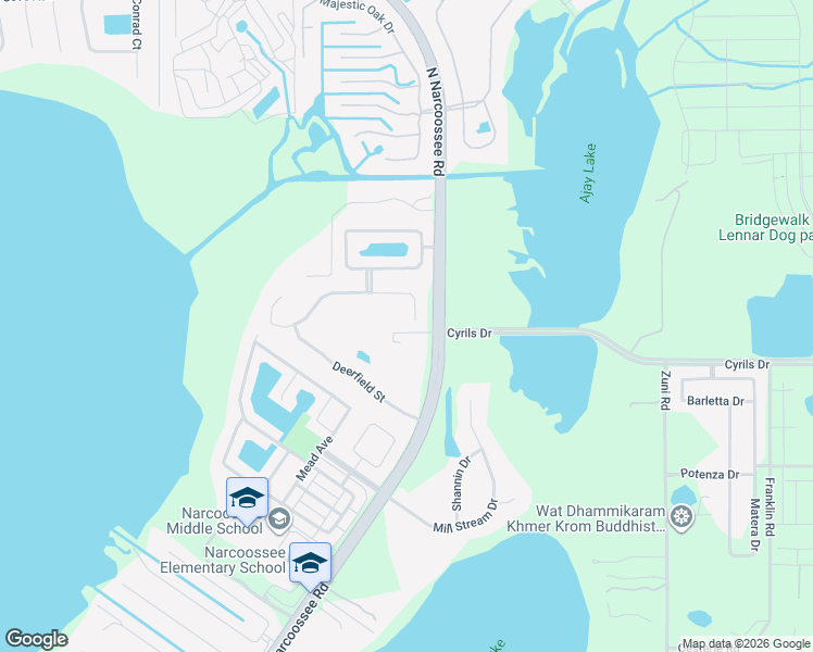 map of restaurants, bars, coffee shops, grocery stores, and more near 5322 Crane Hill Ct in St Cloud