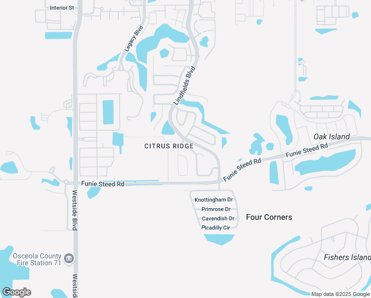 map of restaurants, bars, coffee shops, grocery stores, and more near 2940 Paddington Way in Kissimmee