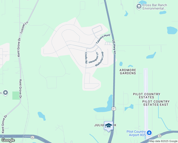 map of restaurants, bars, coffee shops, grocery stores, and more near 12230 Gothic Road in Spring Hill