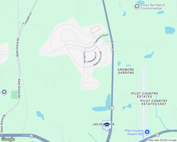map of restaurants, bars, coffee shops, grocery stores, and more near 12230 Gothic Road in Spring Hill