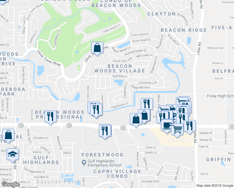 map of restaurants, bars, coffee shops, grocery stores, and more near 12211 Buttonwood Row in Hudson