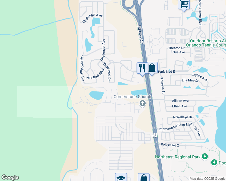 map of restaurants, bars, coffee shops, grocery stores, and more near 522 Australian Way in Davenport